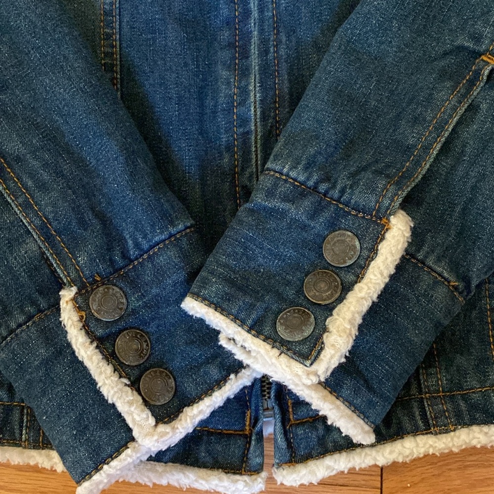 VTG Steve & Barry’s Denim/Sherpa Trim Jacket - Picture 7 of 13